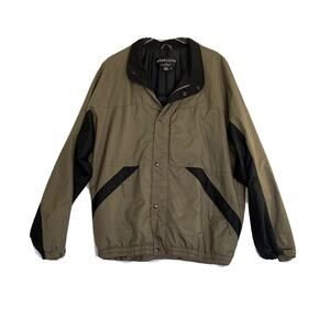 FootJoy Mens Sz XXL Jacket Olive Brown and Black Vented Back Full Zip